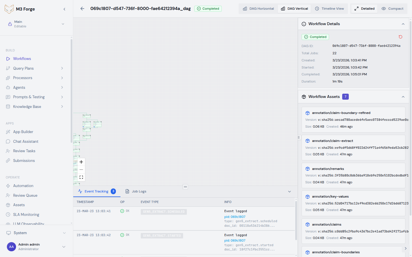 Node catalog showing available node types organized by category with descriptions